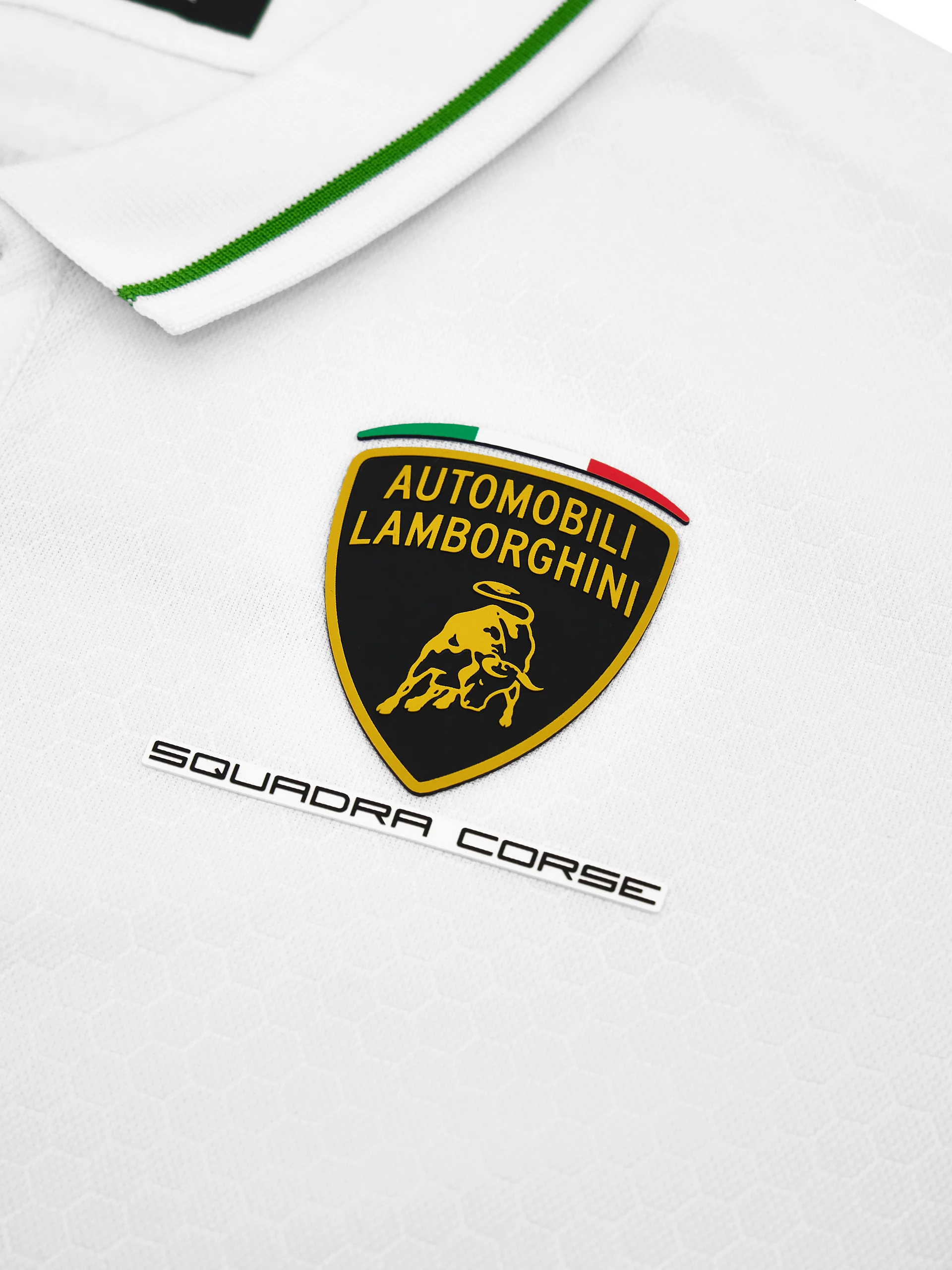 Kids' Squadra Corse white polo shirt - Image 3